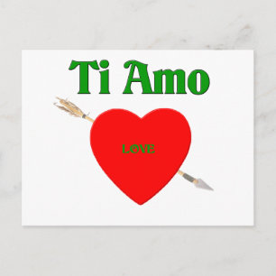 Carte Postale Ti Amo (Je Vous Aime)