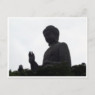 Carte Postale tian tan bouddha silhouette