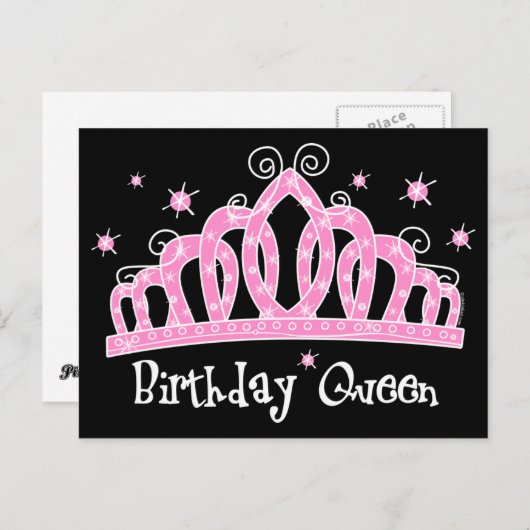 Carte Postale Tiara Birthday (Devant / Derrière)