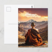 Carte Postale Tibet - Bouddhisme - Méditation (Devant / Derrière)