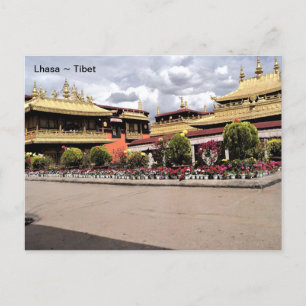 Carte Postale Tibet, Lhassa Norbulingka, Palais d'été, Chine.