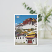 Carte Postale Tibet Lhassa Potola Palace Voyage (Debout devant)