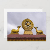 Carte Postale Tibet, Lhassa - Roue du Dharma dans le temple de J (Devant / Derrière)