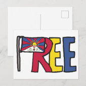 Carte Postale Tibet libre (Devant / Derrière)