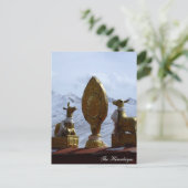 Carte Postale Tibet, Monastère de Ganden Cerfs tournant la roue (Debout devant)