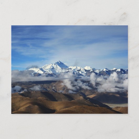 Carte Postale Tibet Qomolangma Mt Everest Chine Photo de voyage (Devant)