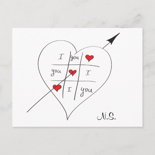 Carte Postale Tic Tac Love Toe (Devant)