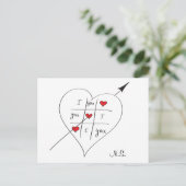 Carte Postale Tic Tac Love Toe Citer l'amour (Debout devant)