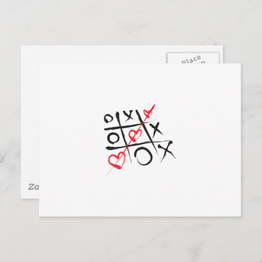 Carte Postale tic-tac-toe (Devant / Derrière)