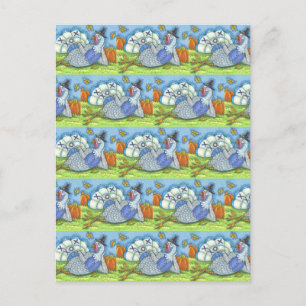 CARTE POSTALE TIC TAC TOE TURKEY, AMUSANT MERCI JEUX AUX OISEAUX