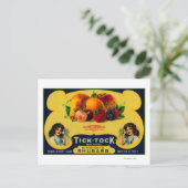 Carte Postale Tick Tock Rhubarb Étiquette (Debout devant)