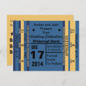 Carte postale Ticket To Fun Save The Date (Devant / Derrière)