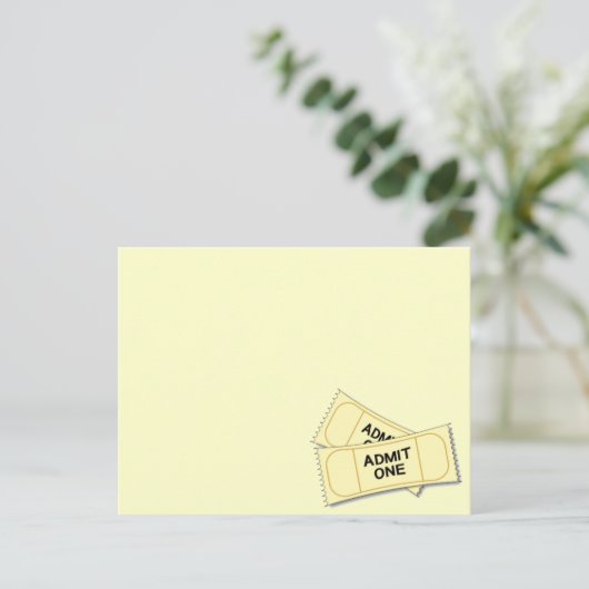 Carte Postale Tickets (Debout devant)