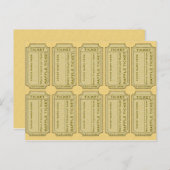 Carte Postale Tickets Gold Raffle (Devant / Derrière)