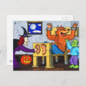 Carte Postale Ticklish Halloween Werewolf (Devant / Derrière)