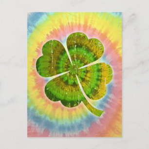 Carte Postale Tie Dye Clover