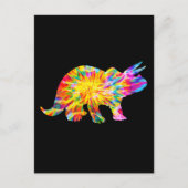 CARTE POSTALE TIE DYE DINOSAUR (Devant)