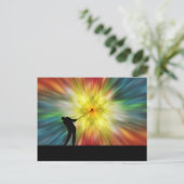 Carte Postale Tie Dye Silhouette Golfer (Debout devant)