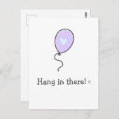 Carte Postale Tiens bon ! Continue de te battre ! Courage contre (Devant / Derrière)