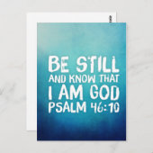 Carte Postale Tiens-toi tranquille et sache que je suis Dieu Ver (Devant / Derrière)