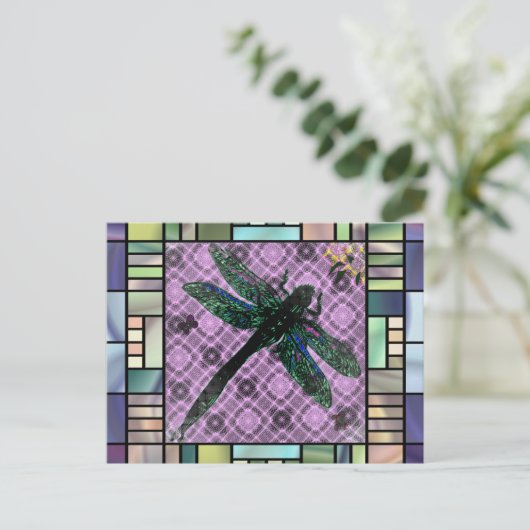 Carte Postale Tiffany Dragonfly Postcard (Debout devant)