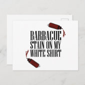 Carte Postale Tige barbecue sur mon blanc (Devant / Derrière)