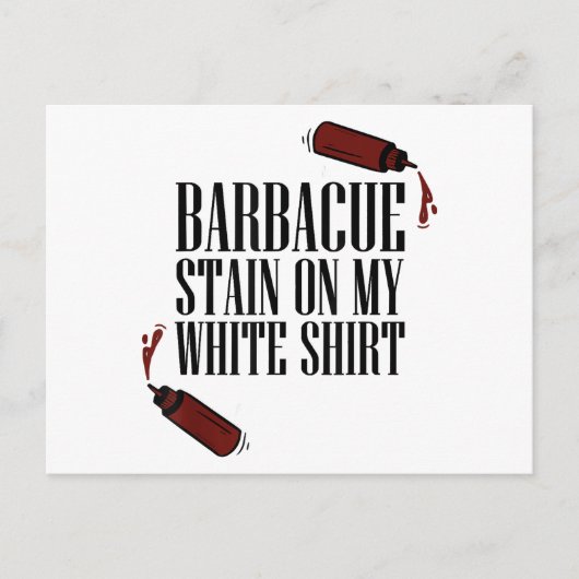 Carte Postale Tige barbecue sur mon blanc (Devant)