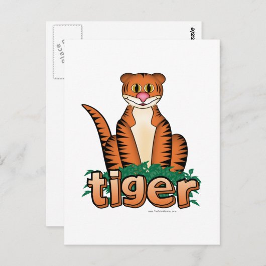 CARTE POSTALE TIGER ! (Devant / Derrière)