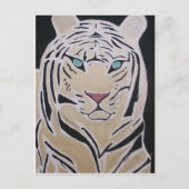 CARTE POSTALE TIGER BLANC (Devant)