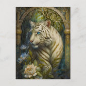 Carte postale Tiger blanc (Devant)