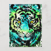 Carte postale Tiger - Carte postale Tiger coloré (Devant)