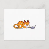 Carte Postale Tiger chat avec souris (Devant)