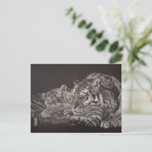 Carte postale Tiger et Cub (Debout devant)