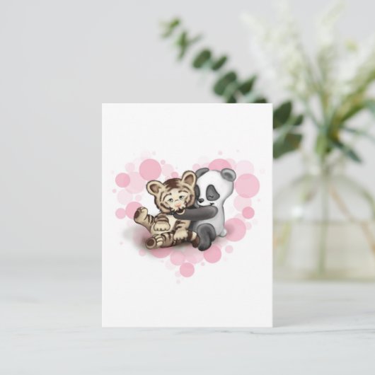 Carte Postale Tiger et Panda (Debout devant)
