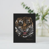 Carte Postale Tiger face (conception de signature) (Debout devant)
