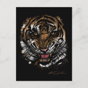 Carte Postale Tiger face (conception de signature)