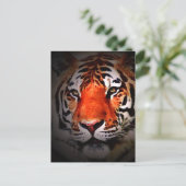 Carte Postale Tiger Face Motivational Artwork (Debout devant)