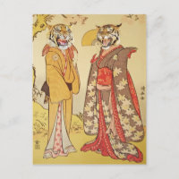Tiger Homme et Femme Japonaise Print Couple
