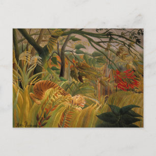Carte Postale Tiger in a Tropical Storm by Henri Rousseau