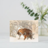 carte postale tiger maman et bébé (Debout devant)