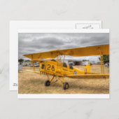 Carte Postale Tiger Moth 80E Anniversaire Vol (Devant / Derrière)