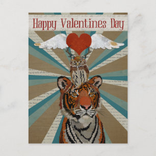 Carte Postale TIGER & OWL VALENTINE