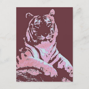 Carte Postale Tiger Pop Art
