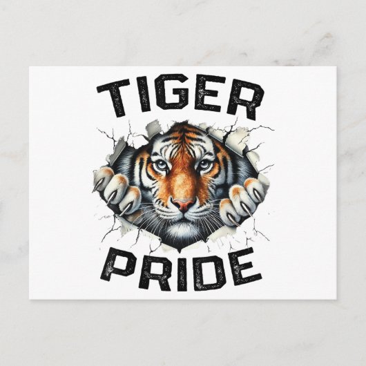 Carte Postale Tiger Pride Retro Tiger School (Devant)
