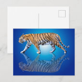 CARTE POSTALE TIGER REFLÉTÉ (Devant / Derrière)