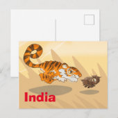 Carte postale Tiger sur la chasse (Devant / Derrière)