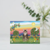 Carte Postale Tiger Tabby Chat 1 - Pays Lumineux (Debout devant)