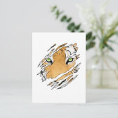 Carte Postale Tiger Visage Faune Art (Debout devant)