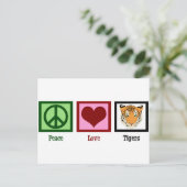 Carte Postale Tigers Peace Love (Debout devant)
