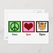 Carte Postale Tigers Peace Love (Devant / Derrière)
